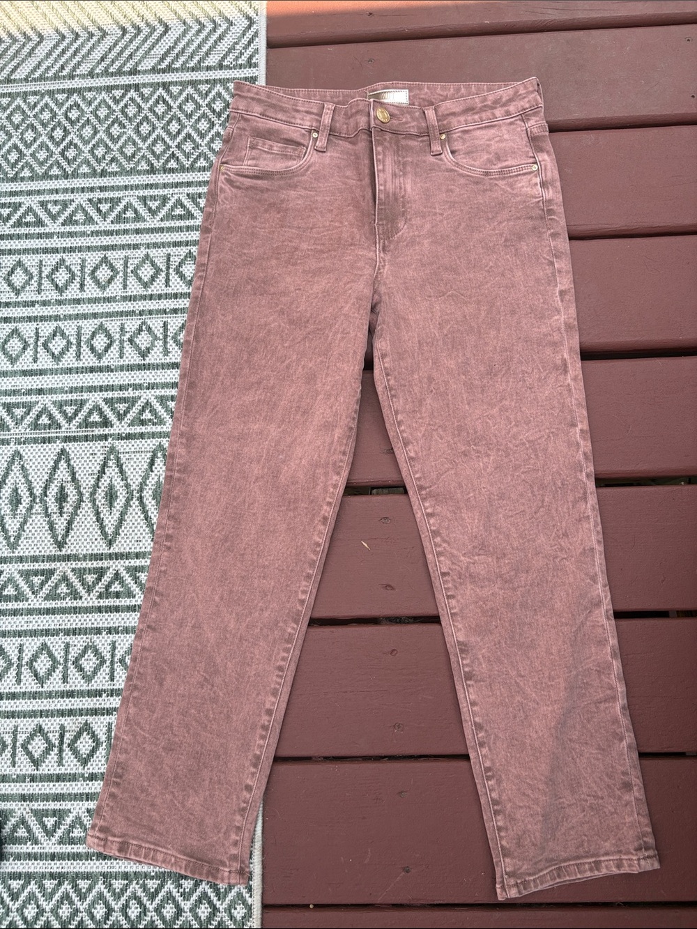 Kut from the Kloth Reese Mauve Straight-Leg Jeans